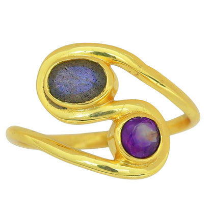 Blue Labradorite Ring size-7 RM-1039 TR01326