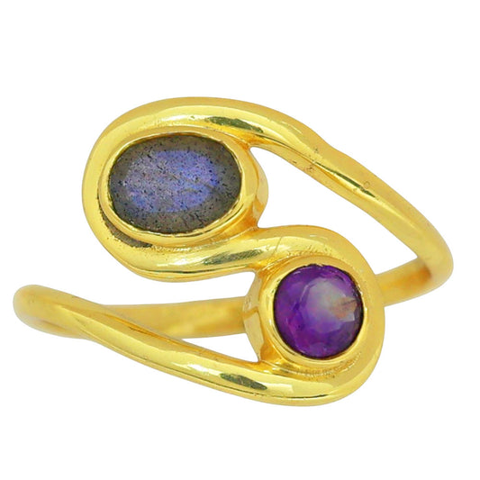 Blue Labradorite Ring size-7 RM-1039 TR01326