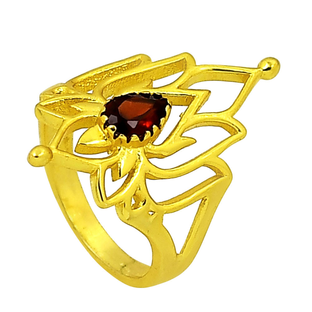 Hessonite Garnet Ring size-7 RM-1526 TR01336