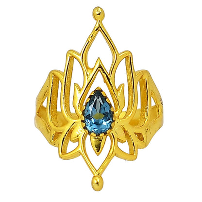 London Blue Topaz Ring size-8 RM-1526 TR01337