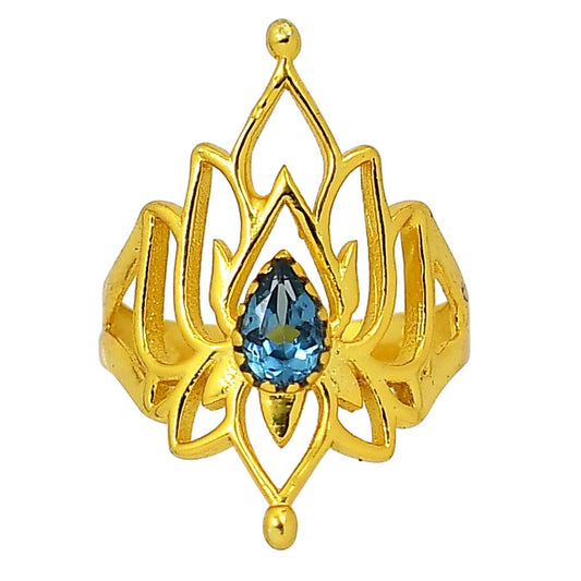 London Blue Topaz Ring size-8 RM-1526 TR01337