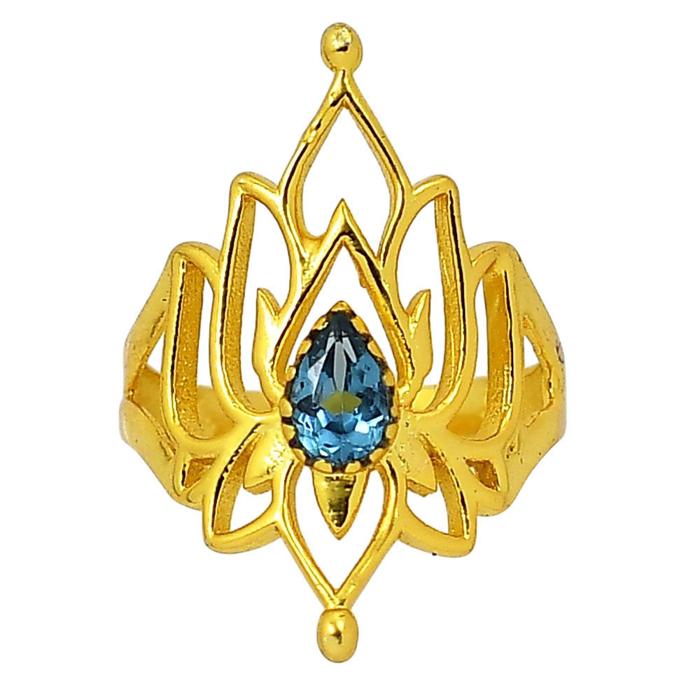London Blue Topaz Ring size-8 RM-1526 TR01338