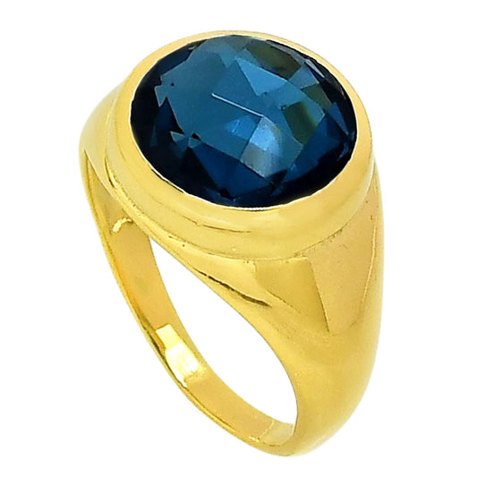 London Blue Topaz Ring size-8 RM-1115 TR01368