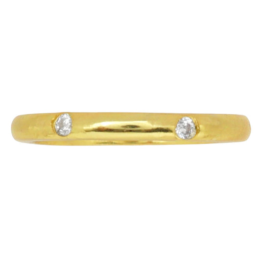 White Zircon Ring size-8 RM-1780 TR01453