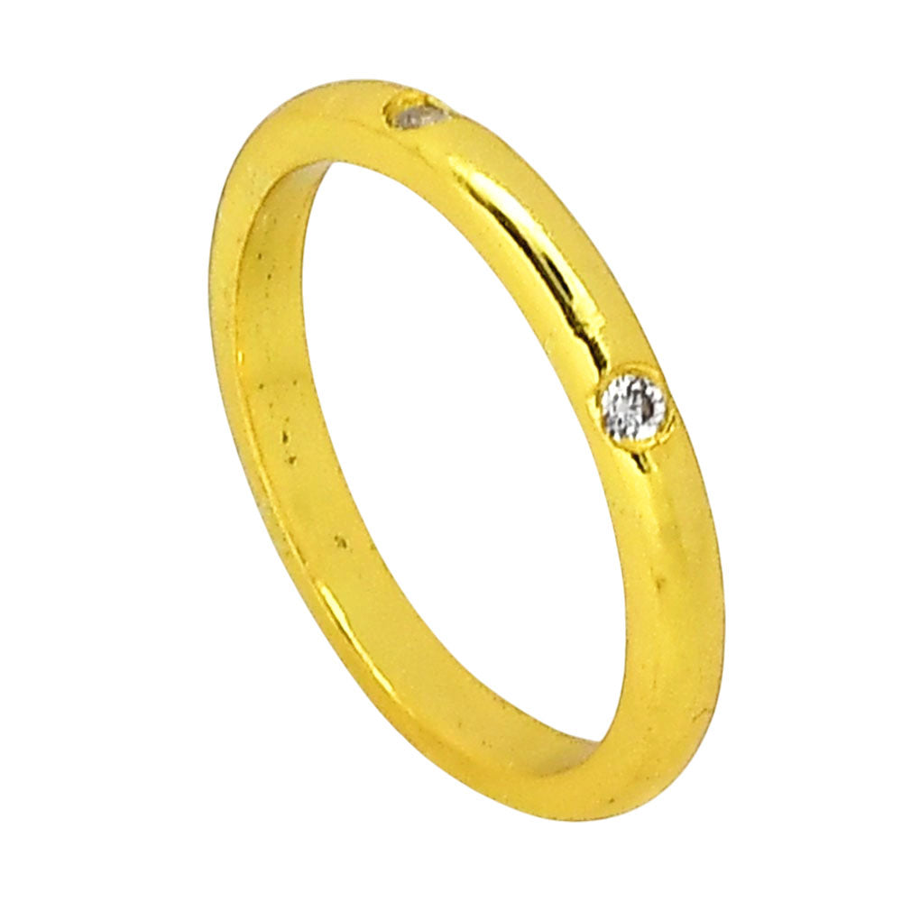 White Zircon Ring size-8 RM-1780 TR01453
