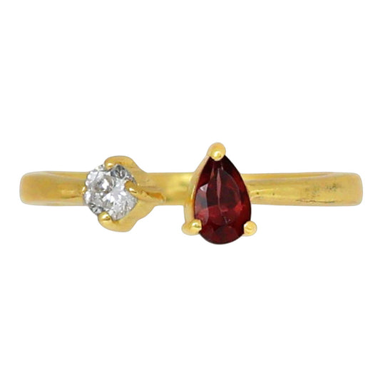 Hessonite Garnet Ring size-5 RM-1788 TR01462