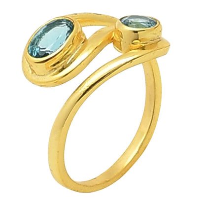 London Blue Topaz Ring size-8 RM-1039 TR01489