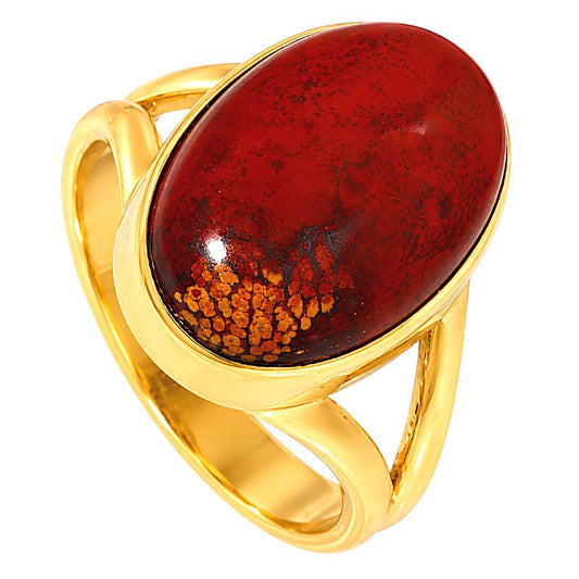 Red Moss Agate Ring size-6 RM-1002 TR01501