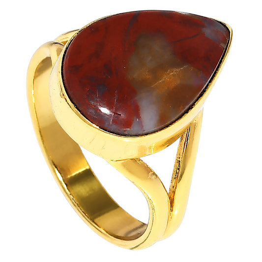 Red Moss Agate Ring size-7 RM-1002 TR01503
