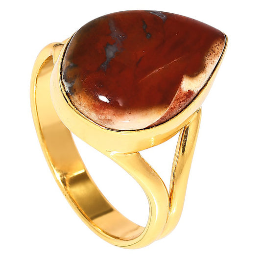 Red Moss Agate Ring size-9 RM-1002 TR01507