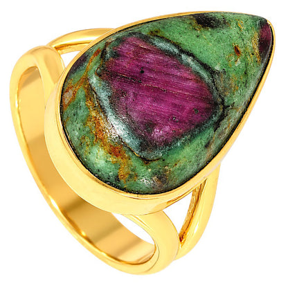 Ruby-Zoisite Ring size-6 RM-1002 TR01512