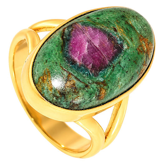 Ruby-Zoisite Ring size-7 RM-1002 TR01514