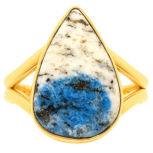 K2 Blue - Azurite In Quartz Ring size-6 RM-1002 TR01522