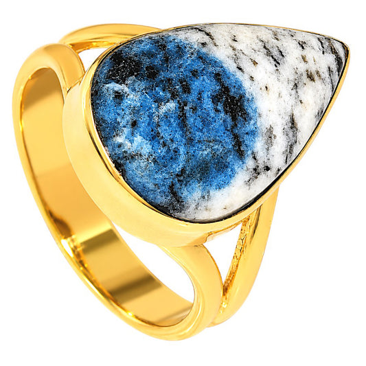 K2 Blue - Azurite In Quartz Ring size-6 RM-1002 TR01522