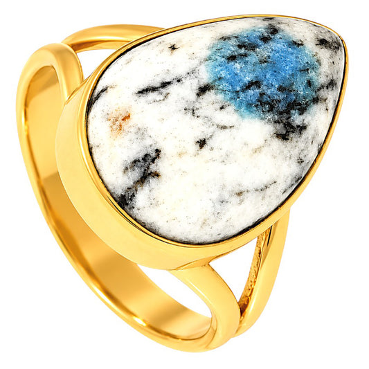 K2 Blue - Azurite In Quartz Ring size-6 RM-1002 TR01523