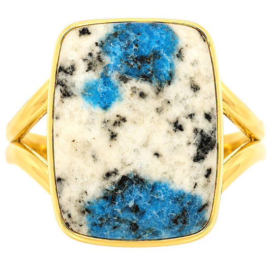 K2 Blue - Azurite In Quartz Ring size-6.5 RM-1002 TR01525