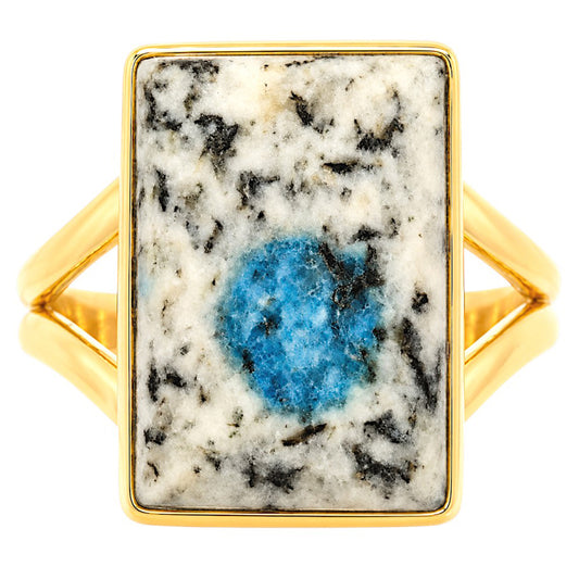 K2 Blue - Azurite In Quartz Ring size-7.5 RM-1002 TR01528