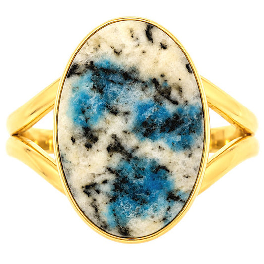 K2 Blue - Azurite In Quartz Ring size-9 RM-1002 TR01529