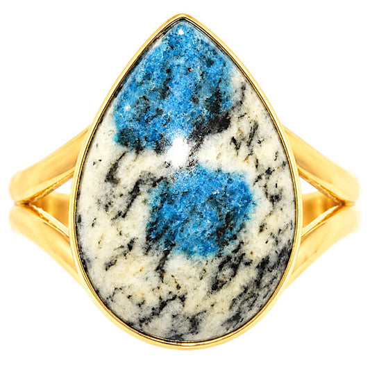K2 Blue - Azurite In Quartz Ring size-9 RM-1002 TR01531