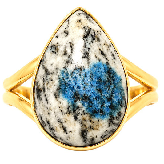 K2 Blue - Azurite In Quartz Ring size-10 RM-1002 TR01532