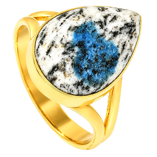 K2 Blue - Azurite In Quartz Ring size-10 RM-1002 TR01532