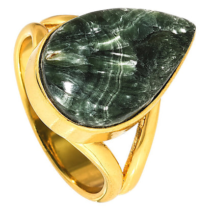 Russian Seraphinite Ring size-6 RM-1002 TR01534