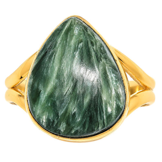 Russian Seraphinite Ring size-7 RM-1002 TR01535