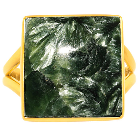 Russian Seraphinite Ring size-8 RM-1002 TR01538