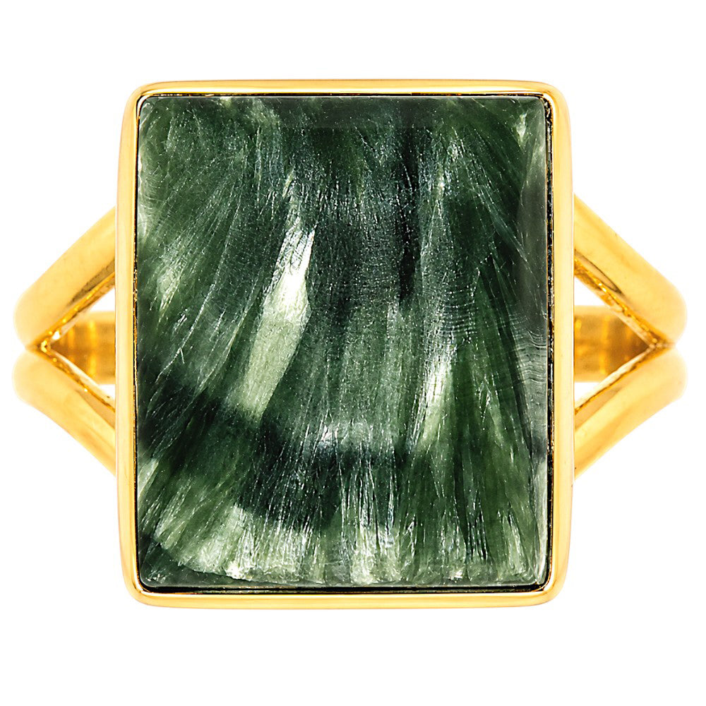 Russian Seraphinite Ring size-8 RM-1002 TR01539