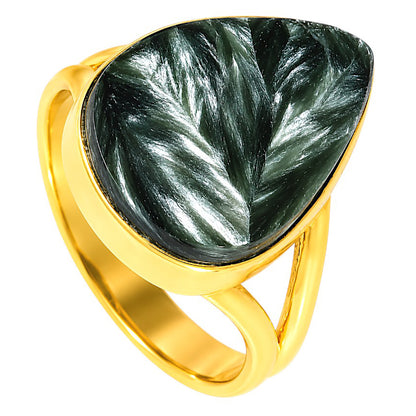 Russian Seraphinite Ring size-9 RM-1002 TR01540