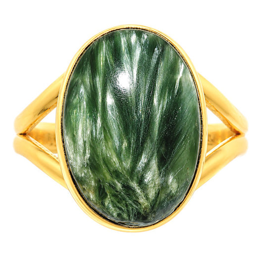 Russian Seraphinite Ring size-10 RM-1002 TR01542