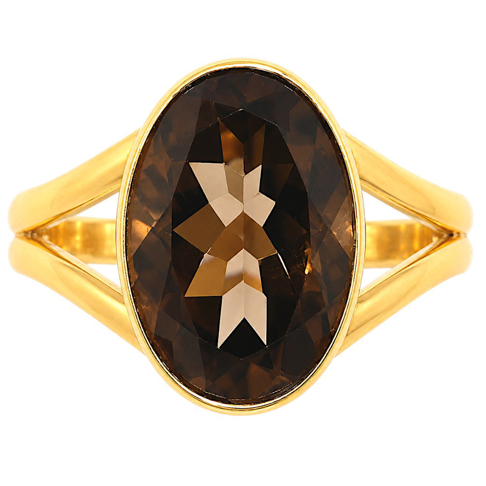 Smoky Quartz Ring size-8 RM-1002 TR01570