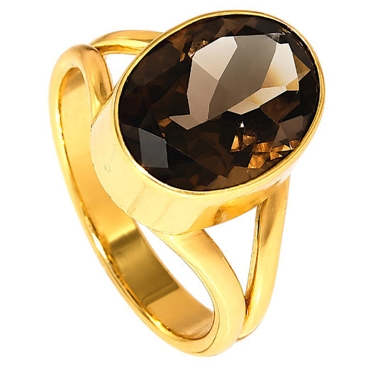 Smoky Quartz Ring size-9 RM-1002 TR01573
