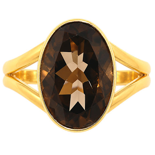 Smoky Quartz Ring size-9 RM-1002 TR01575