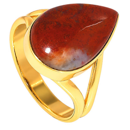 Red Moss Agate Ring size-7 RM-1002 TR01588