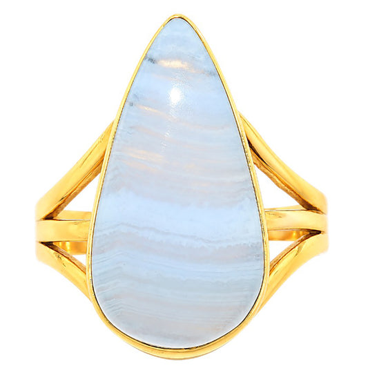 Blue Lace Agate Ring size-8 RM-1003 TR01595