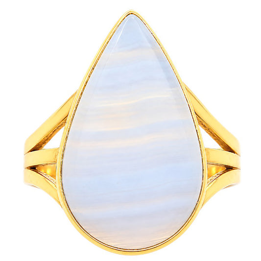 Blue Lace Agate Ring size-8 RM-1003 TR01596