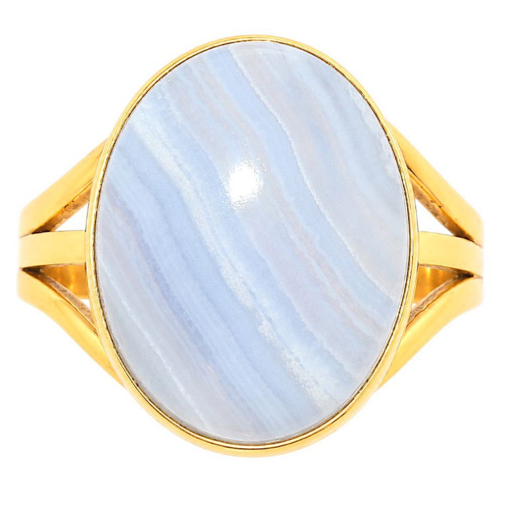 Blue Lace Agate Ring size-9 RM-1003 TR01597