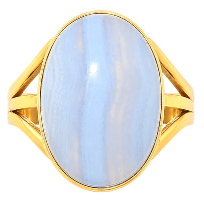 Blue Lace Agate Ring size-9 RM-1003 TR01598