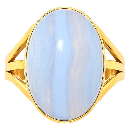 Blue Lace Agate Ring size-9 RM-1003 TR01598