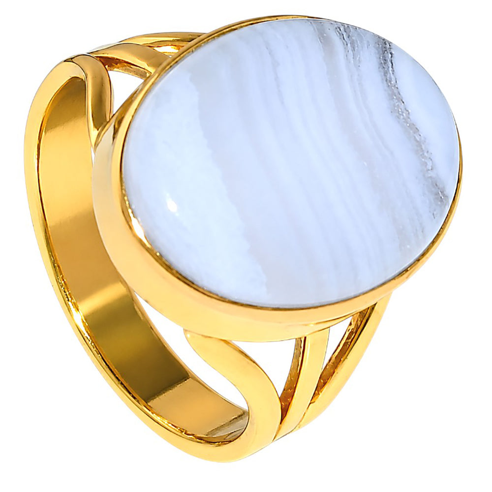 Blue Lace Agate Ring size-9 RM-1003 TR01599