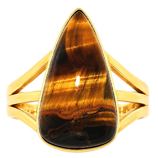 Blue Tiger Eye Ring size-6 RM-1003 TR01604