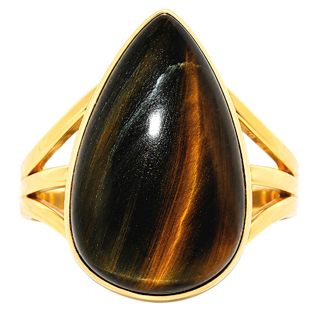 Blue Tiger Eye Ring size-7 RM-1003 TR01607
