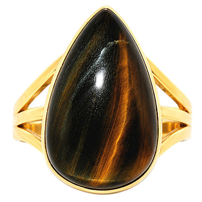 Blue Tiger Eye Ring size-7 RM-1003 TR01607