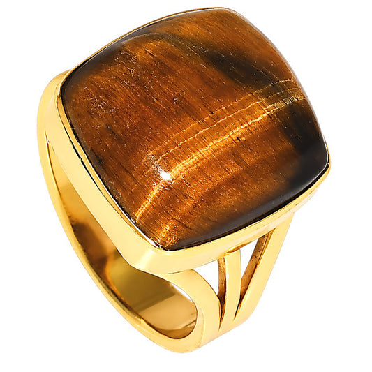 Blue Tiger Eye Ring size-7 RM-1003 TR01609