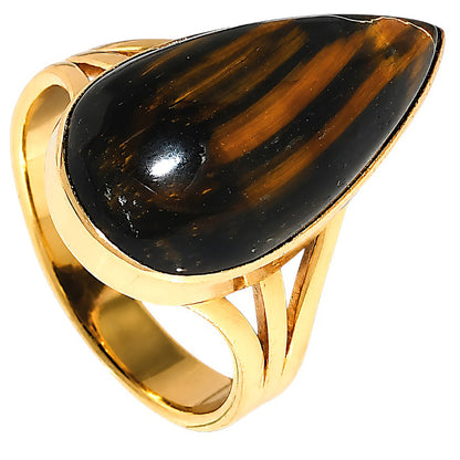 Blue Tiger Eye Ring size-8 RM-1003 TR01610