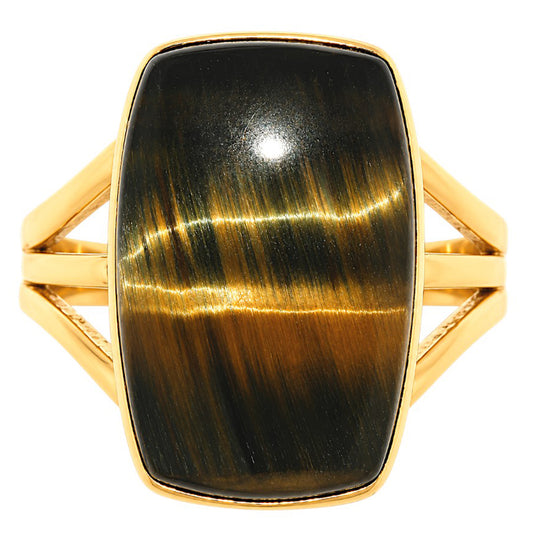 Blue Tiger Eye Ring size-9 RM-1003 TR01614