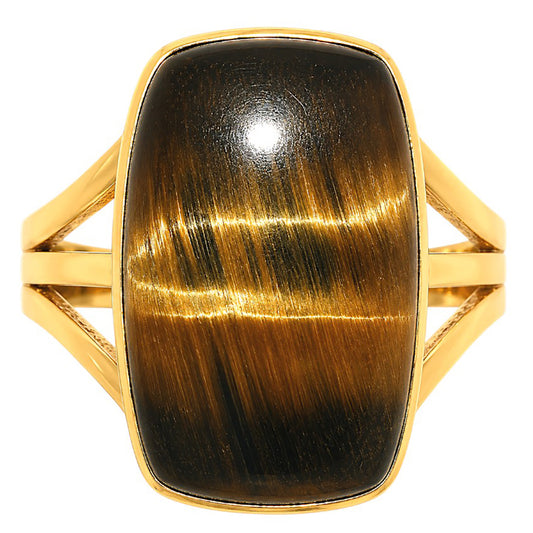 Blue Tiger Eye Ring size-9 RM-1003 TR01615