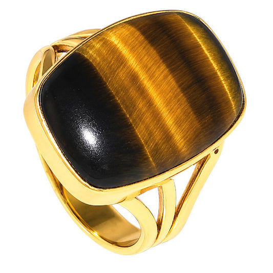 Blue Tiger Eye Ring size-9 RM-1003 TR01615