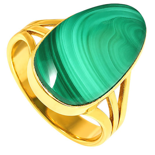 Malachite Eye Ring size-8 RM-1003 TR01676